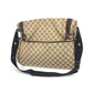 GUCCI Shoulder Bag 123326 GG canvas / leather beige GG Mother's Bag Women Used Authentic