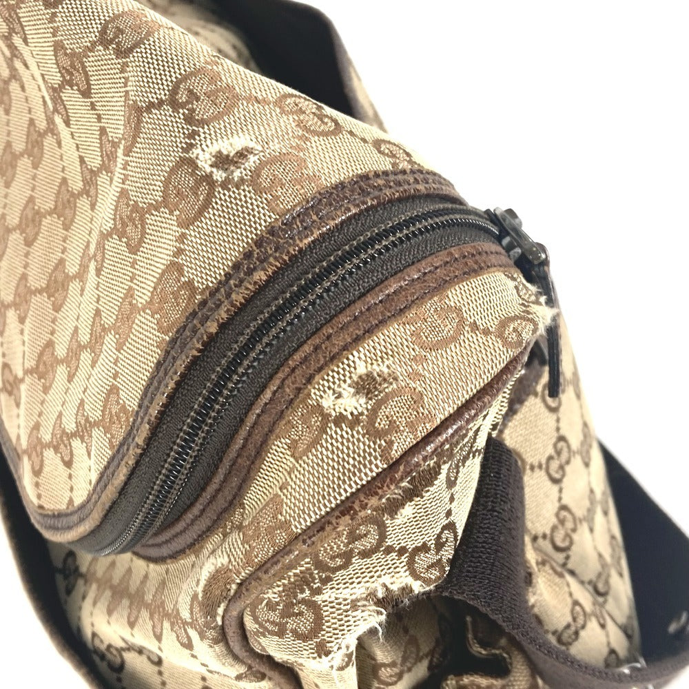 GUCCI Shoulder Bag 123326 GG canvas / leather beige GG Mother's Bag Women Used Authentic