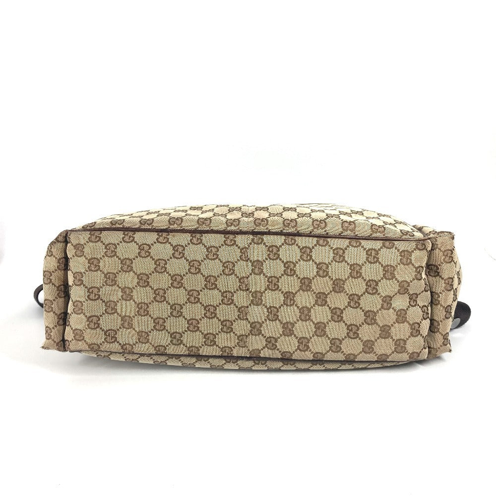 GUCCI Shoulder Bag 123326 GG canvas / leather beige GG Mother's Bag Women Used Authentic