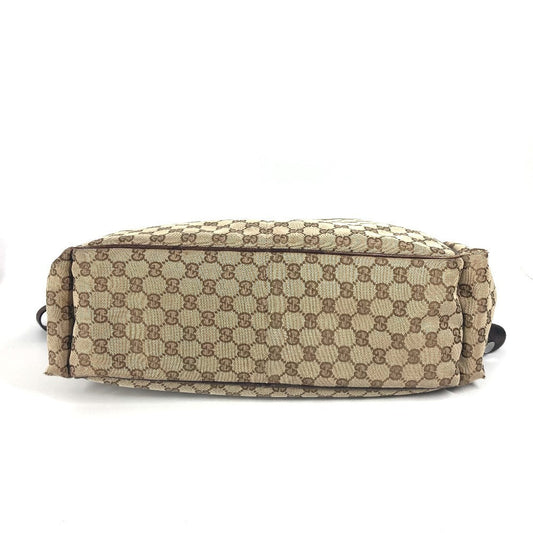 GUCCI Shoulder Bag 123326 GG canvas / leather beige GG Mother's Bag Women Used Authentic
