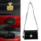 GUCCI Shoulder Bag Leather, Calfskin black Ready lock Women Used Authentic