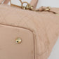 Christian Dior Cannage Panarea Hand Bag Coated Canvas Pink