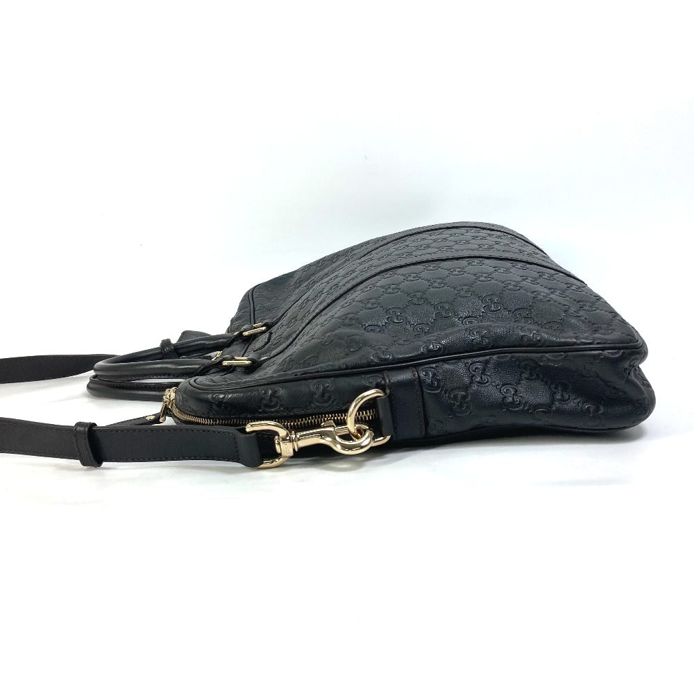 GUCCI Business bag 208463 leather Dark brown Tote Bag handbag Guccisima GG mens Used Authentic