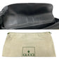 GUCCI Shoulder Bag leather black Horsebit Metal Women Used Authentic