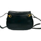 GUCCI Shoulder Bag leather black Horsebit Metal Women Used Authentic