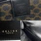 CELINE Bifold Wallet Leather, PVC black Macadam Blason Triomphe Pattern Women Used Authentic