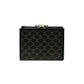 CELINE Bifold Wallet Leather, PVC black Macadam Blason Triomphe Pattern Women Used Authentic