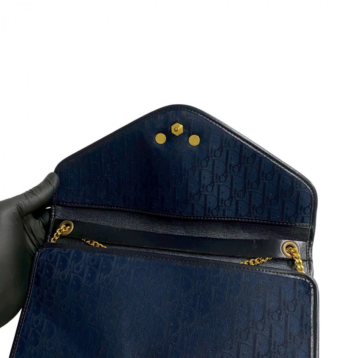 Dior Shoulder Bag leather Navy