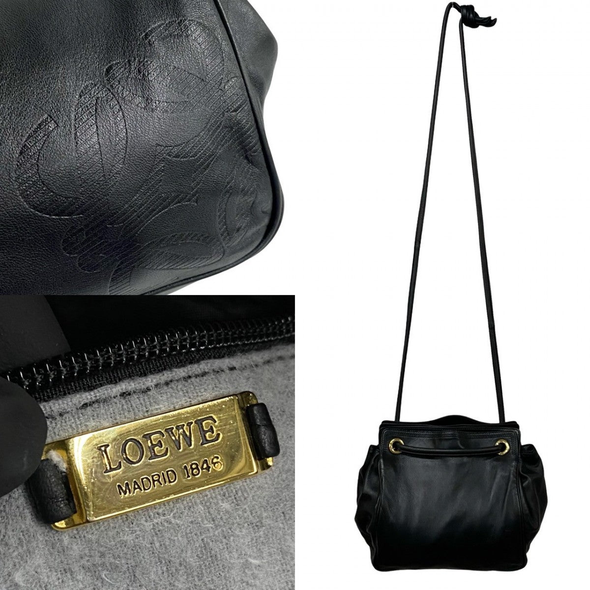 LOEWE Shoulder Bag leather black