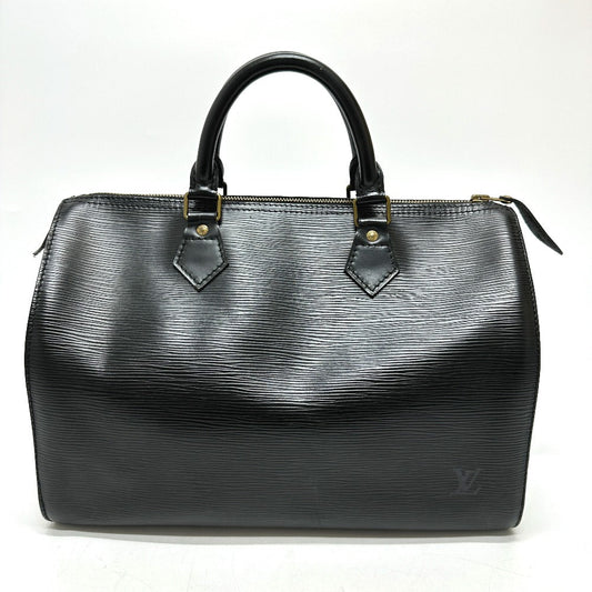 LOUIS VUITTON Boston Duffel bag M59022 Epi Leather black Speedy 30 Women Used Authentic