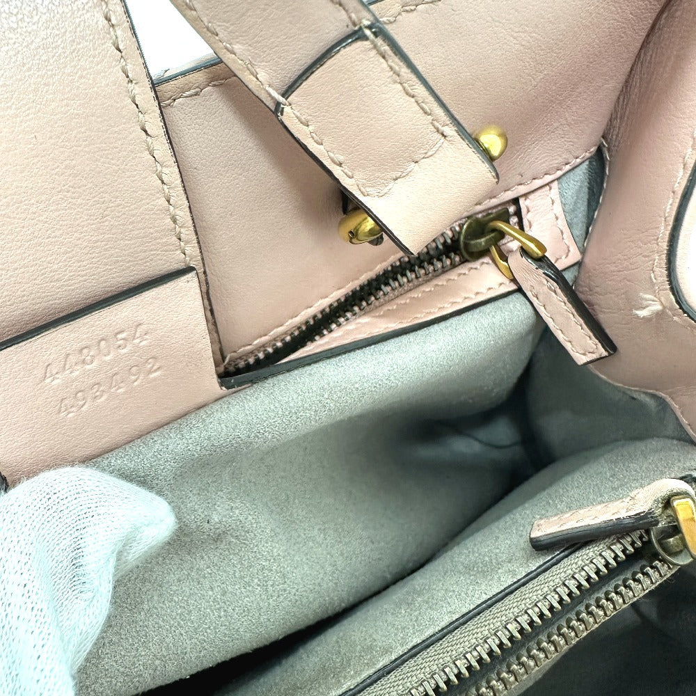 GUCCI Handbag 448054 leather pink GG Marmont Women Used Authentic