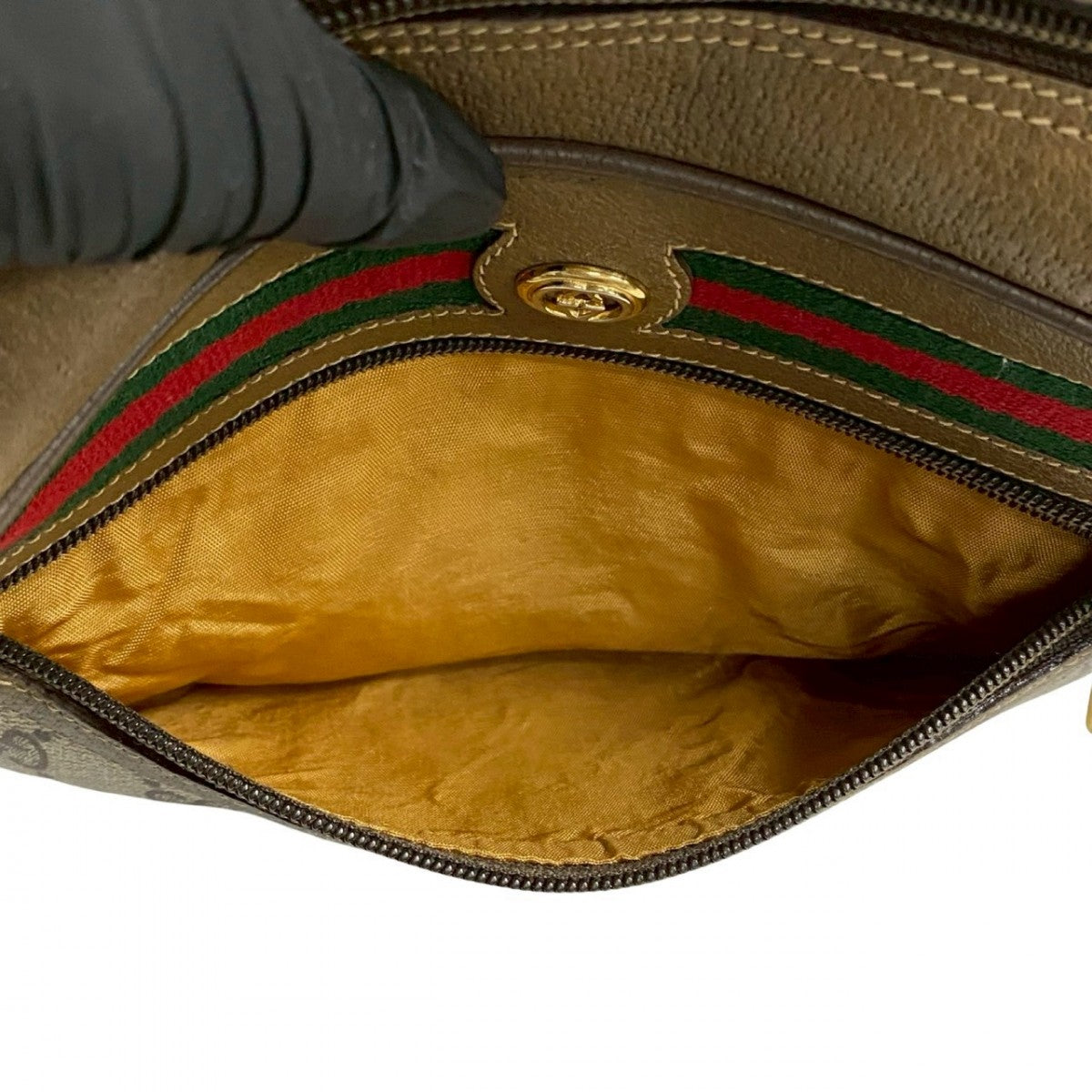 GUCCI Shoulder Bag leather Brown Sherry line