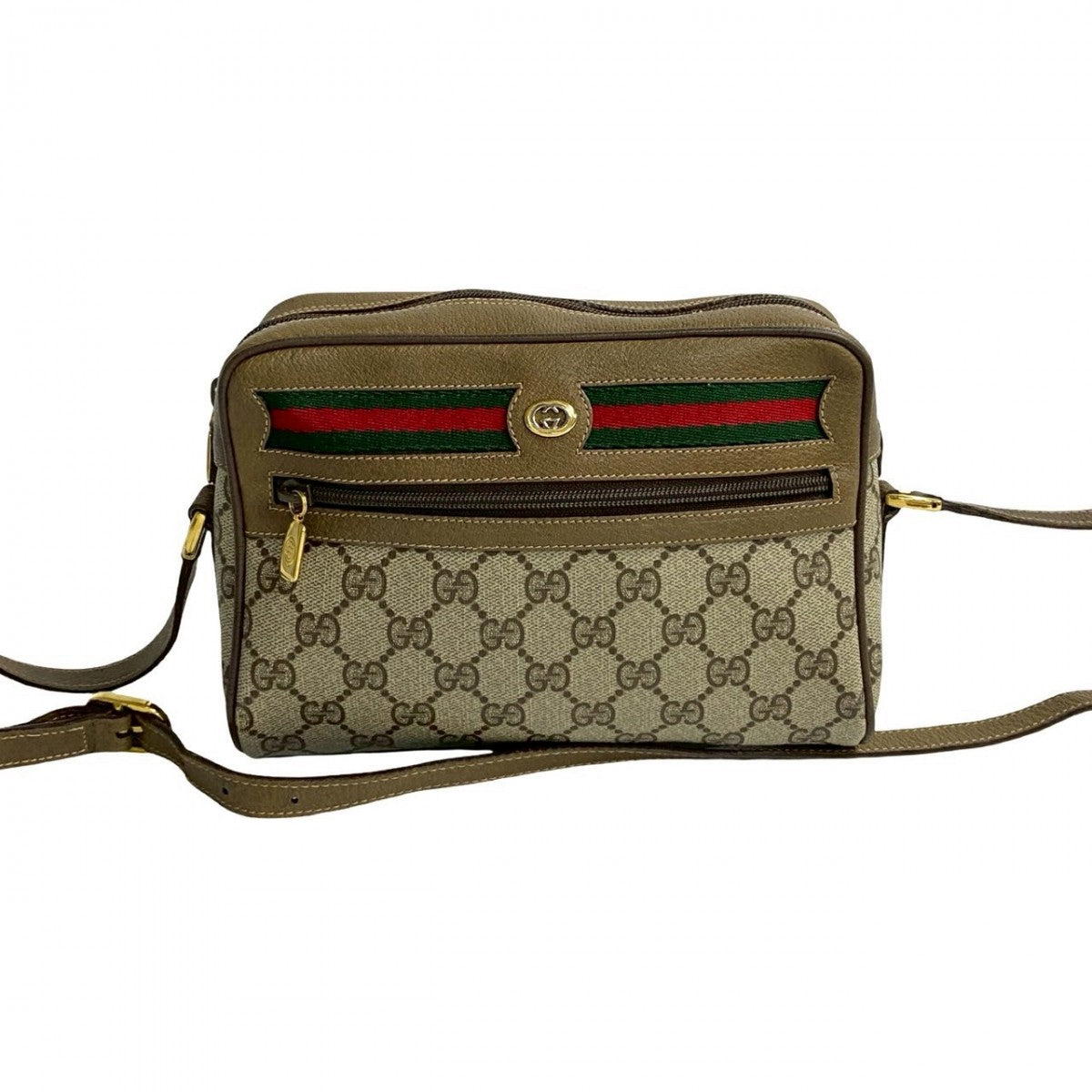 GUCCI Shoulder Bag leather Brown Sherry line