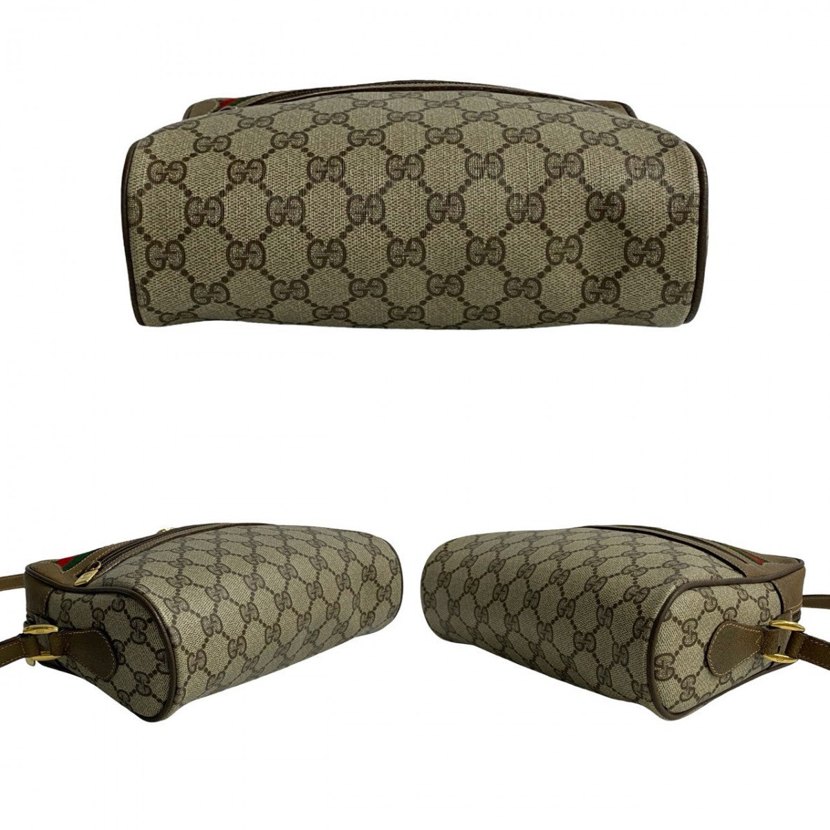 GUCCI Shoulder Bag leather Brown Sherry line