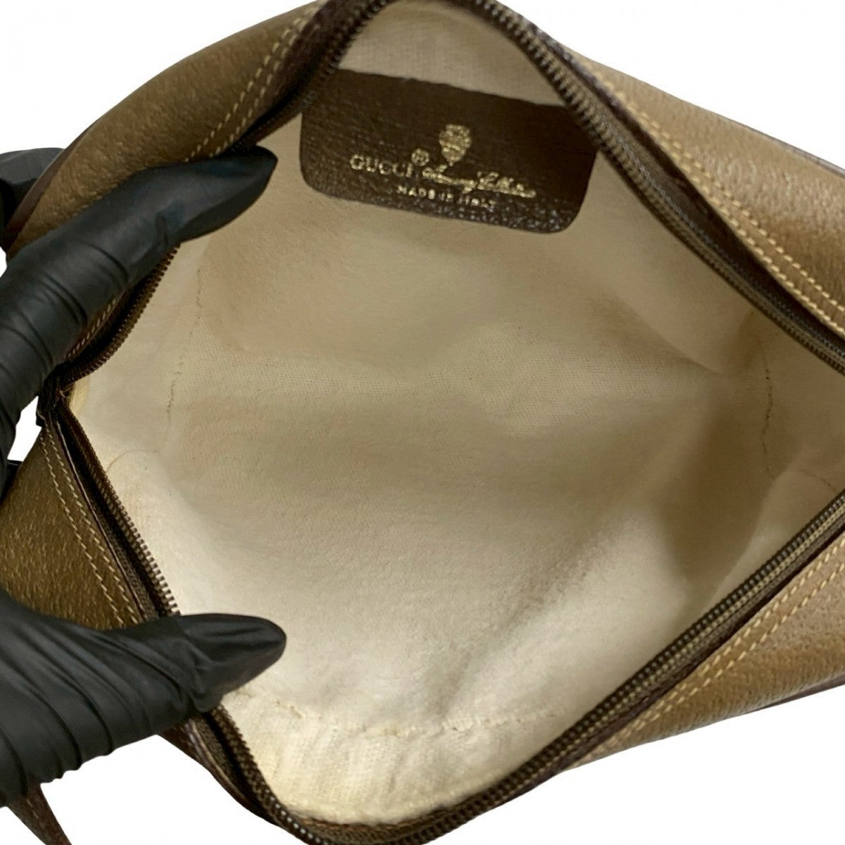 GUCCI Shoulder Bag leather Brown Sherry line