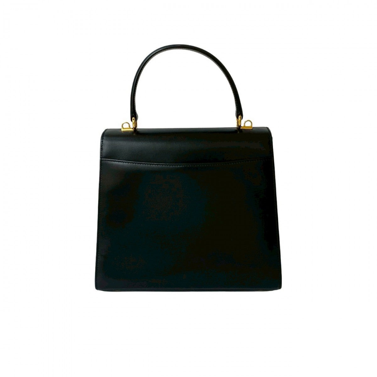 GUCCI Handbag Calfskin, Leather black Lady Rock logo Metal Women Used Authentic