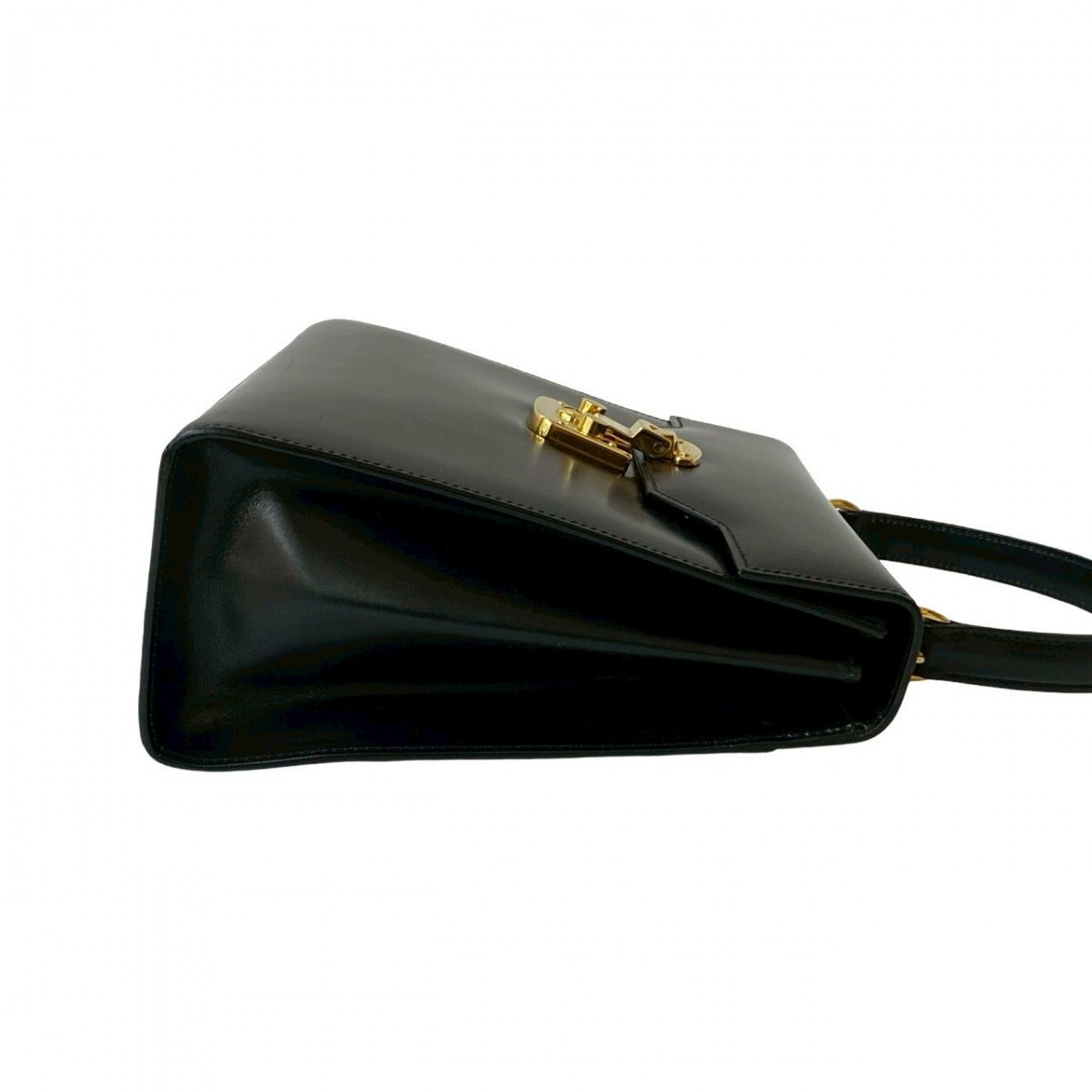 GUCCI Handbag Calfskin, Leather black Lady Rock logo Metal Women Used Authentic