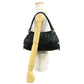 PRADA Handbag leather black PRADA logo Women Used Authentic