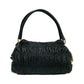 PRADA Handbag leather black PRADA logo Women Used Authentic