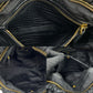 PRADA Handbag leather black PRADA logo Women Used Authentic