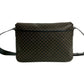 CELINE Shoulder Bag Leather, PVC black Macadam Blason Triomphe Pattern Women Used Authentic