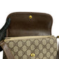 GUCCI Shoulder Bag Leather, PVC Brown GG logo Pattern Sherry line Women Used Authentic