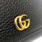 GUCCI Trifold wallet 474746 leather black GG Marmont Compact Wallet