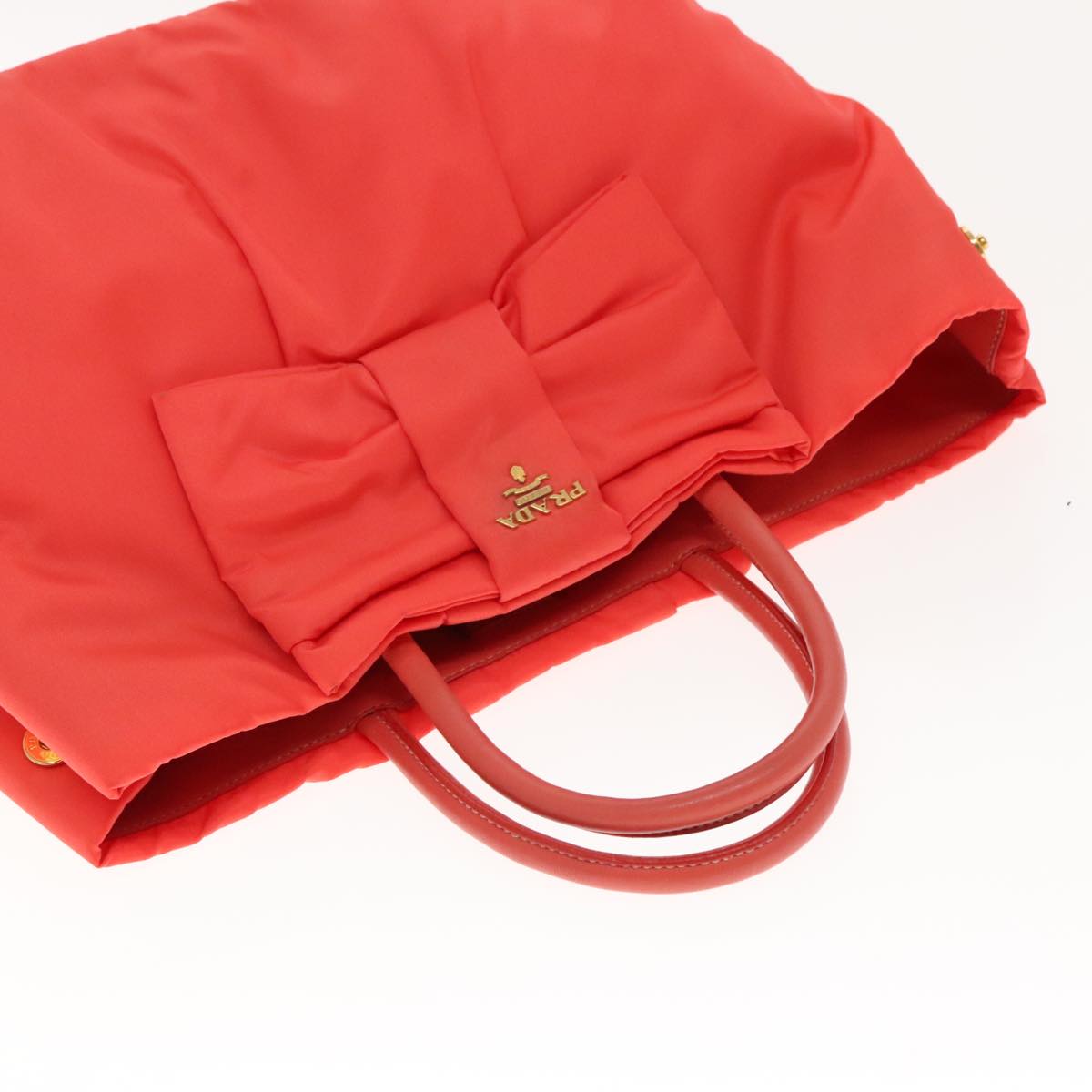 PRADA Hand Bag Nylon Sunset Gold
