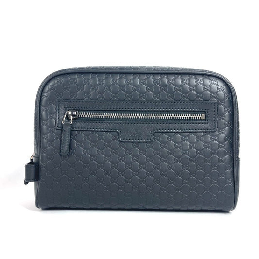 GUCCI business bag 419775 Sima leather black Micro Guccisima GG unisex(Unisex) Used Authentic