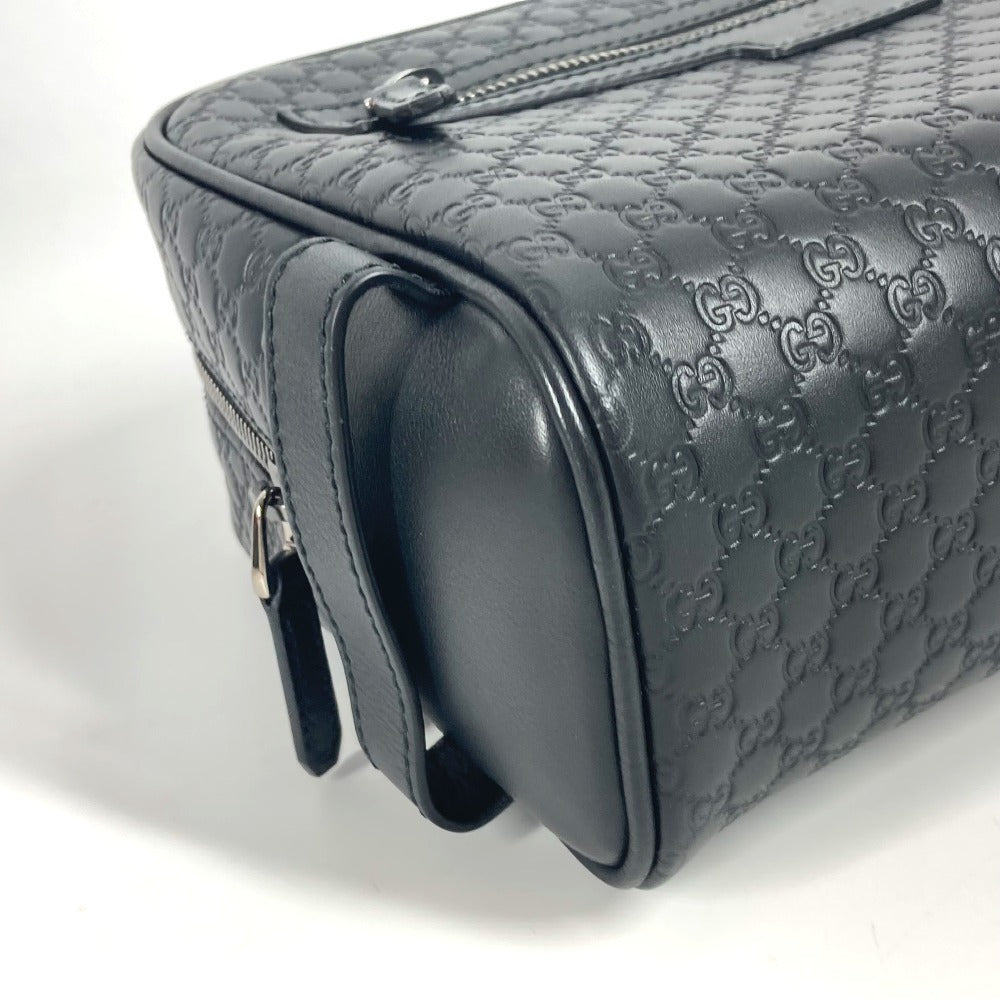 GUCCI business bag 419775 Sima leather black Micro Guccisima GG unisex(Unisex) Used Authentic