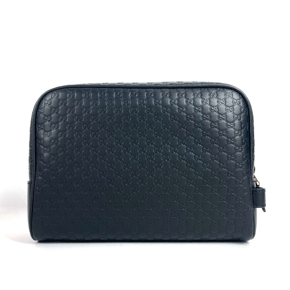 GUCCI business bag 419775 Sima leather black Micro Guccisima GG unisex(Unisex) Used Authentic