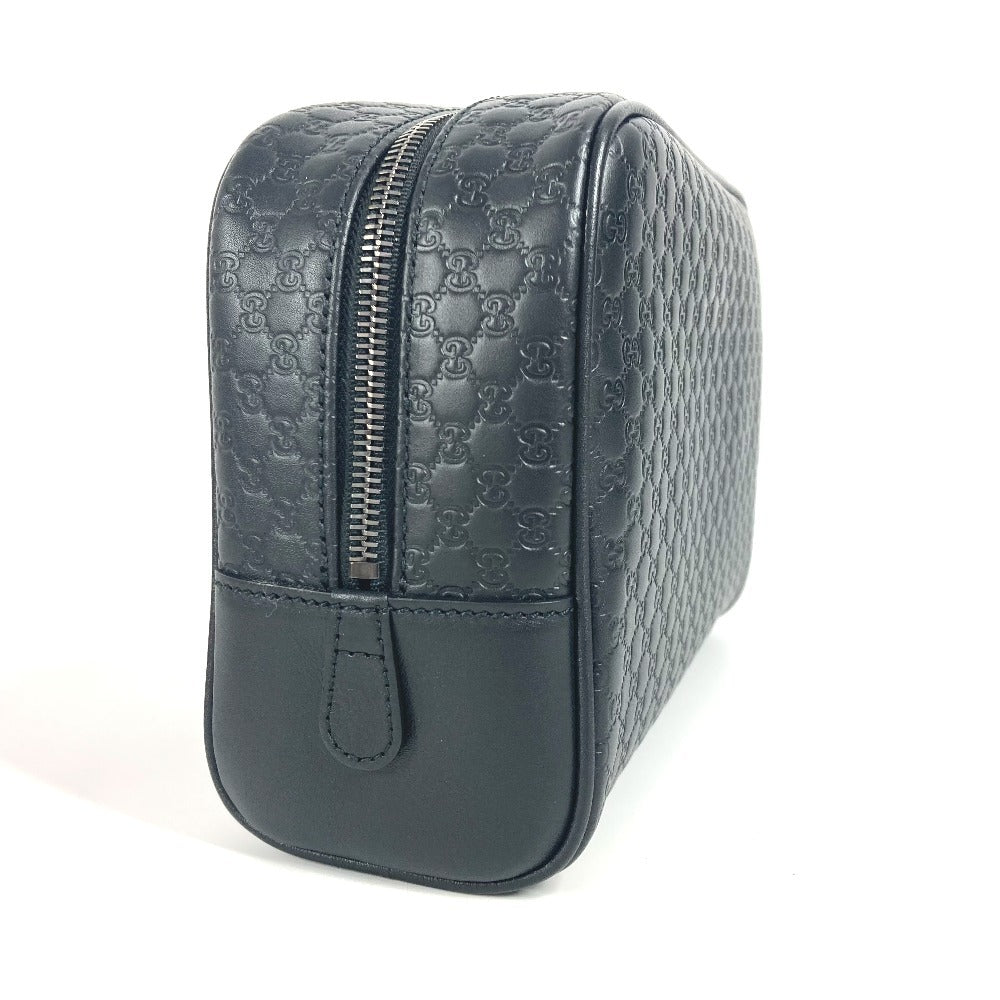 GUCCI business bag 419775 Sima leather black Micro Guccisima GG unisex(Unisex) Used Authentic
