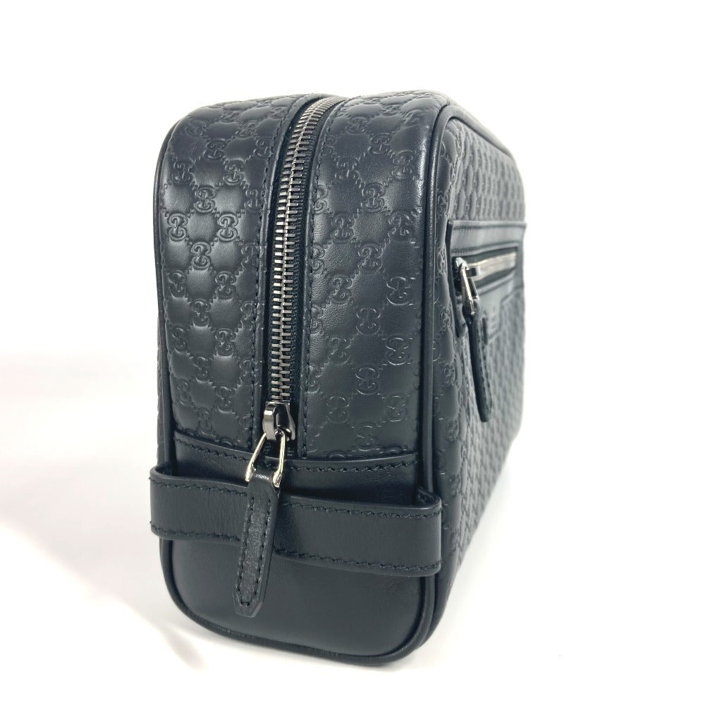 GUCCI business bag 419775 Sima leather black Micro Guccisima GG unisex(Unisex) Used Authentic