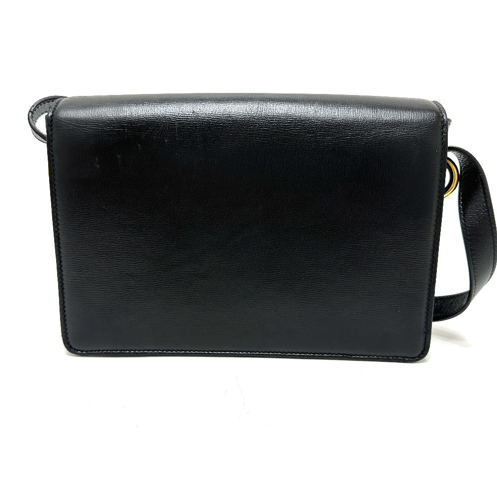GUCCI Shoulder Bag 589474 leather black GG Marmont