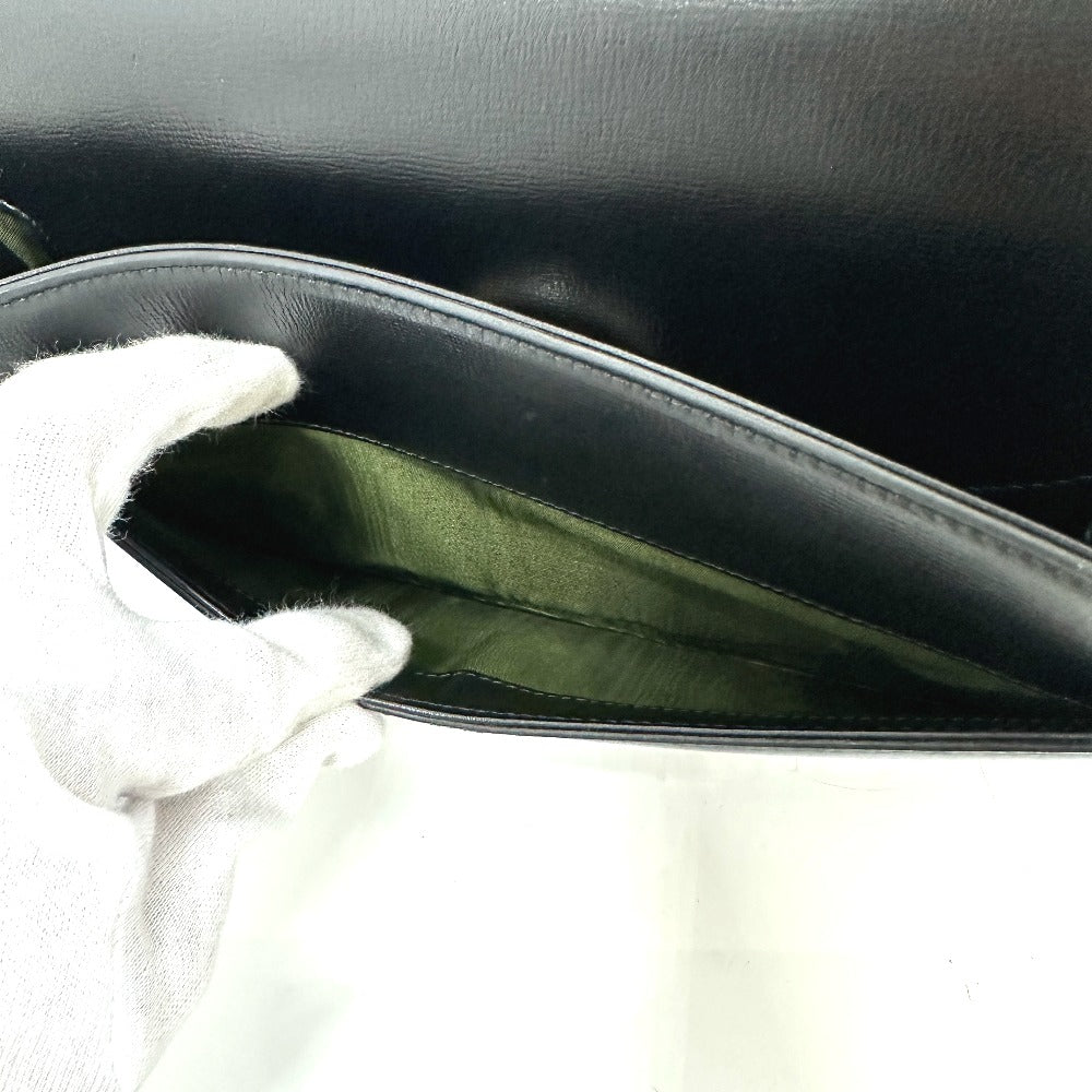 GUCCI Shoulder Bag 589474 leather black GG Marmont