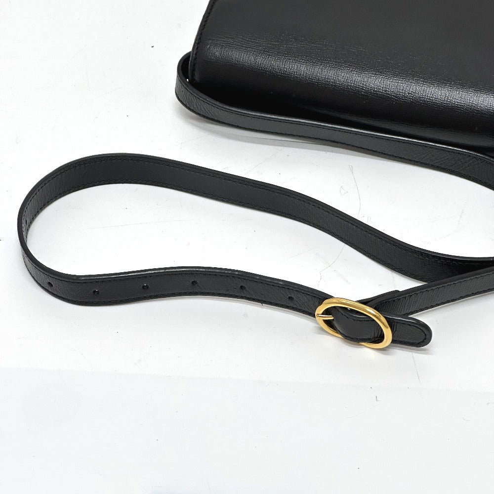 GUCCI Shoulder Bag 589474 leather black GG Marmont