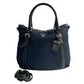 PRADA Shoulder Bag leather Navy