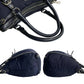 PRADA Shoulder Bag leather Navy