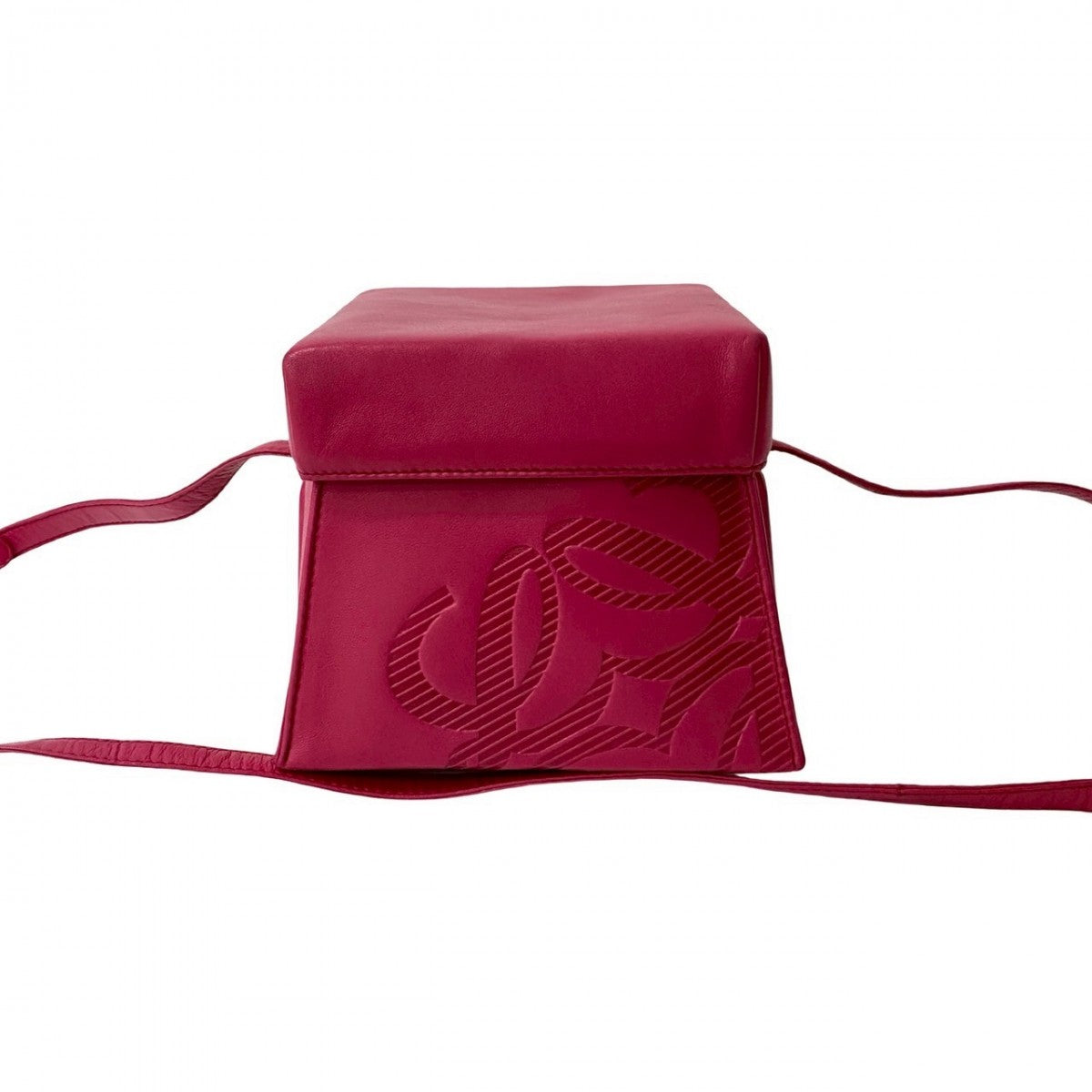 LOEWE Shoulder Bag leather pink Anagram logo Women Used Authentic