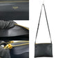 CELINE Shoulder Bag leather gray logo Trio Small Women Used Authentic