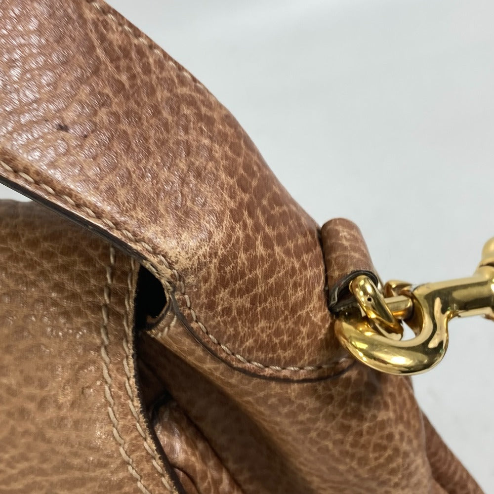 GUCCI Shoulder Bag 223955 leather Brown Crossbody Horsebit Women Used Authentic