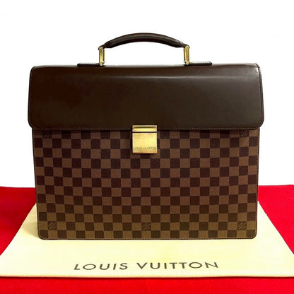 LOUIS VUITTON Business bag N53315 Leather, PVC Brown Damier Altona PM mens Used Authentic