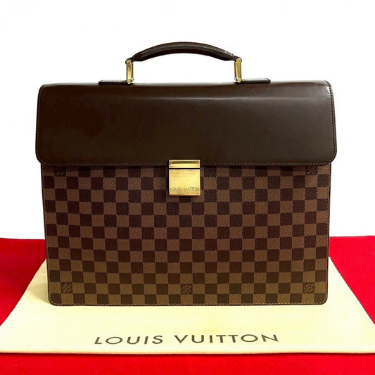 LOUIS VUITTON Business bag N53315 Leather, PVC Brown Damier Altona PM mens Used Authentic