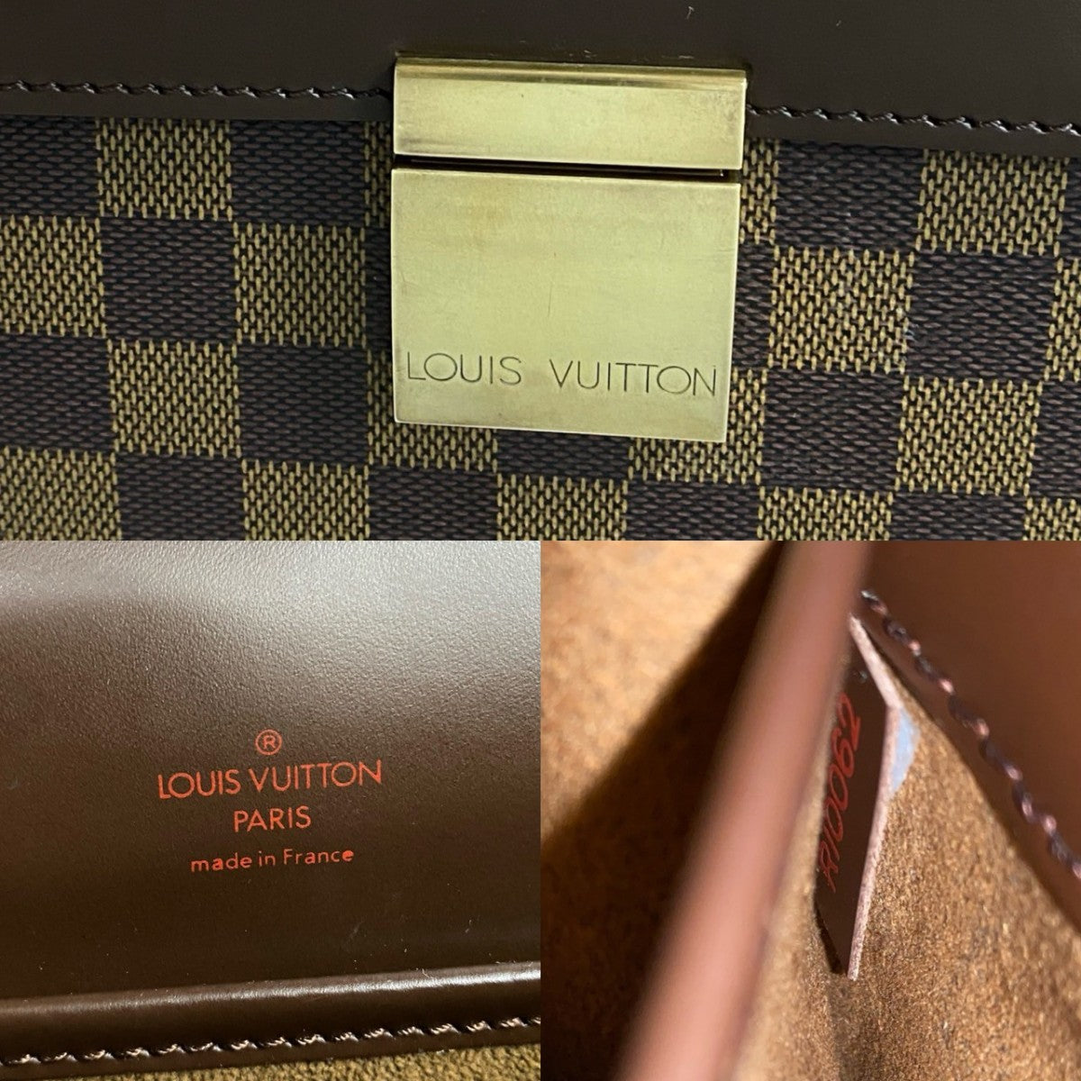 LOUIS VUITTON Business bag N53315 Leather, PVC Brown Damier Altona PM mens Used Authentic
