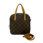 LOUIS VUITTON Shoulder Bag M47500 Leather, PVC Brown 2WAYBag Monogram Spontini Women Used Authentic