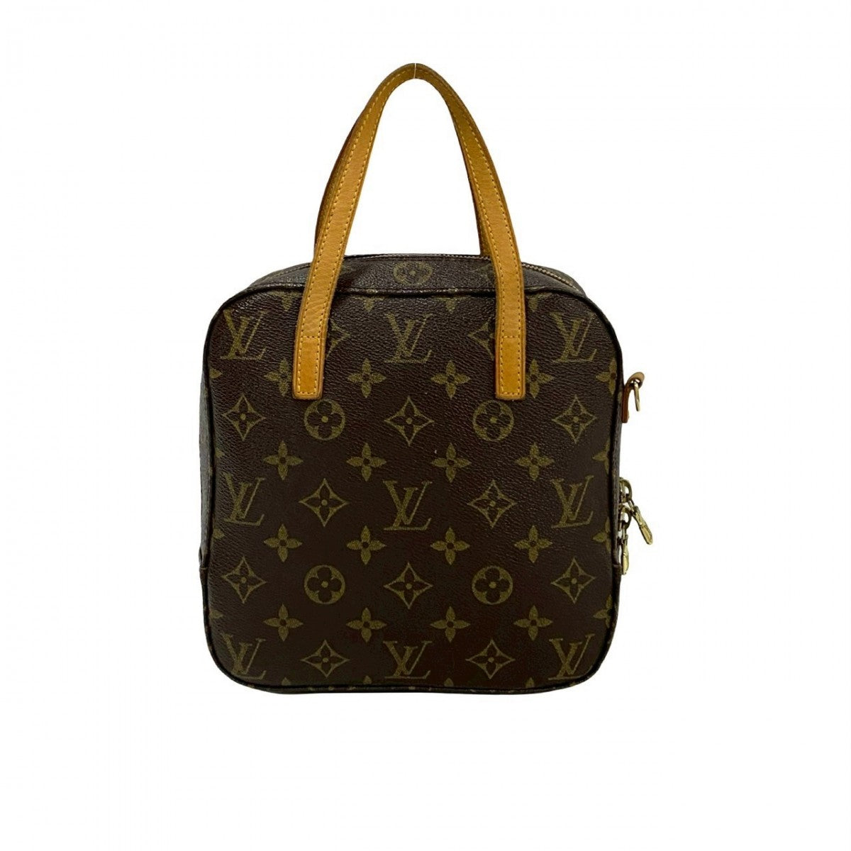 LOUIS VUITTON Shoulder Bag M47500 Leather, PVC Brown 2WAYBag Monogram Spontini Women Used Authentic
