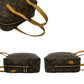LOUIS VUITTON Shoulder Bag M47500 Leather, PVC Brown 2WAYBag Monogram Spontini Women Used Authentic