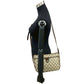 GUCCI Shoulder Bag leather Brown GG logo Metal Sherry line Women Used Authentic