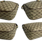 GUCCI Shoulder Bag leather Brown GG logo Metal Sherry line Women Used Authentic