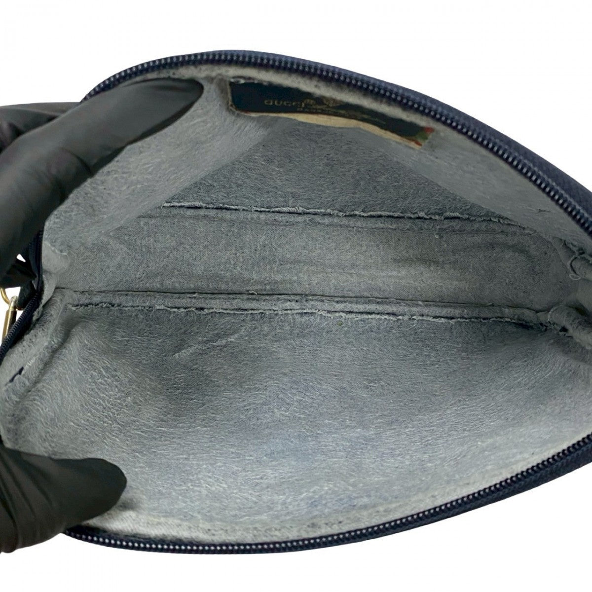 GUCCI Shoulder Bag leather Navy